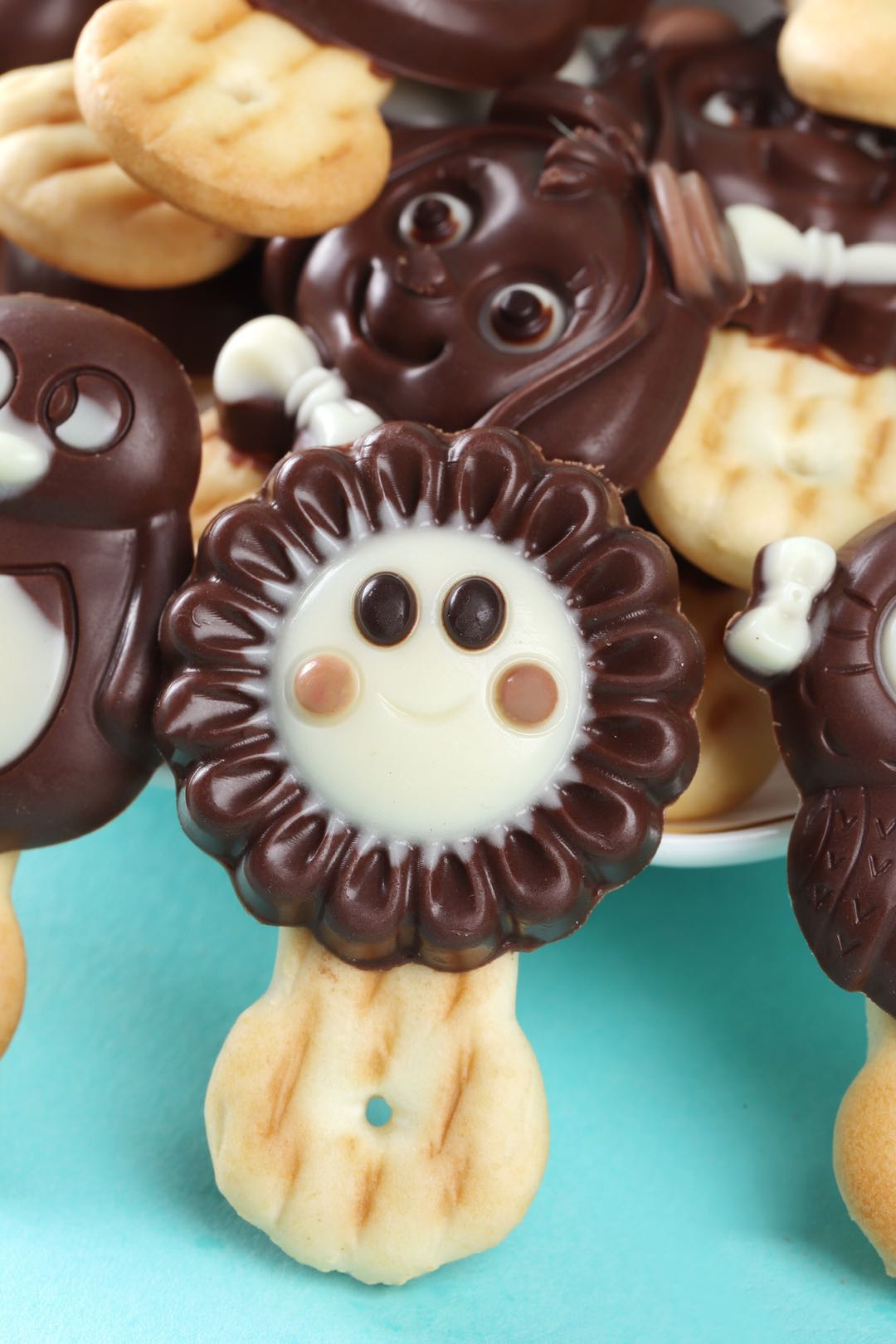 Decoration lollipop chocolate line