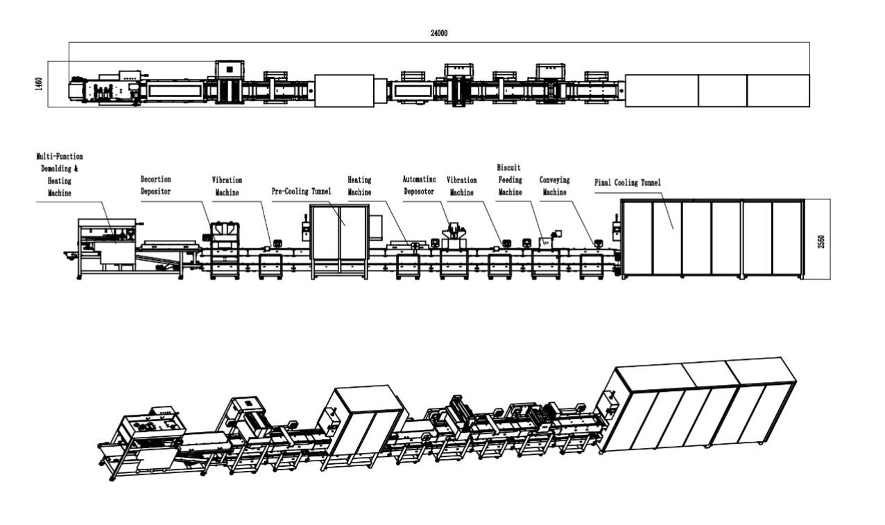 BISCUIT STICK decoration chocolate line (MF-B8)