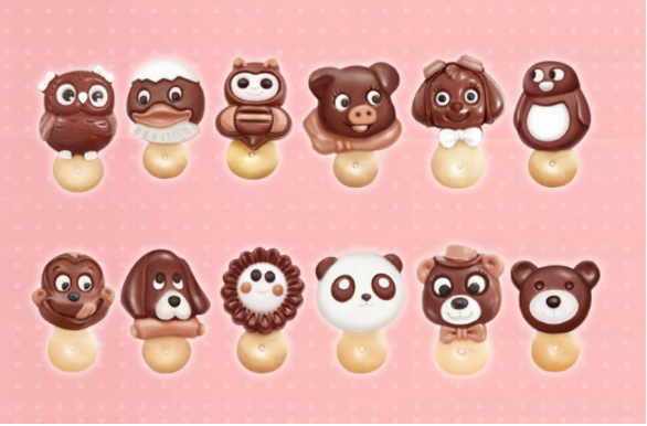 Decoration lollipop chocolate line