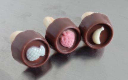 2. Mixture & 2 colors Ice cream Stick chocolate line