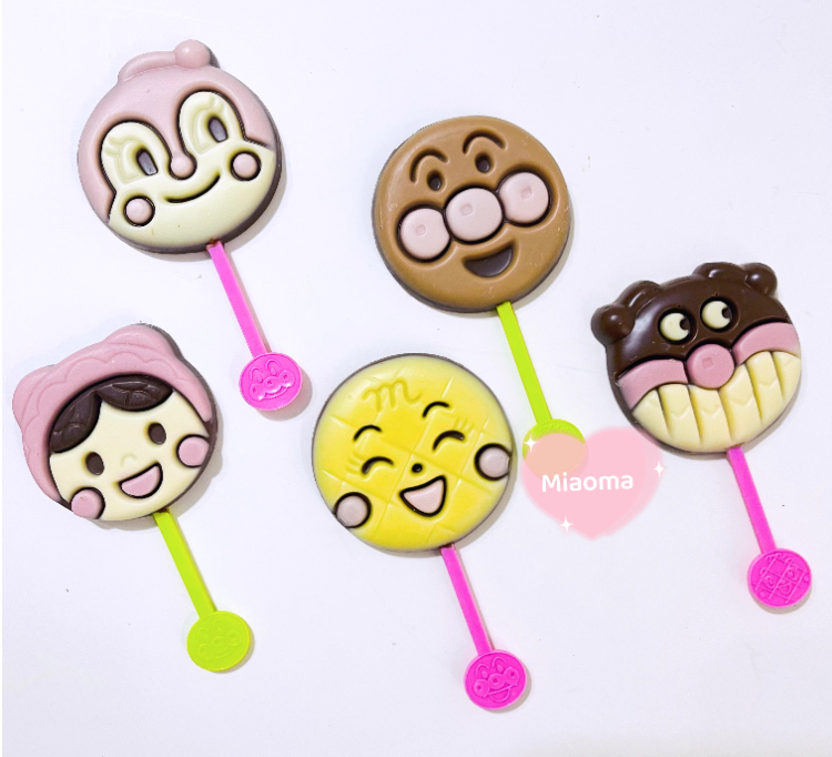 Decoration lollipop chocolate line