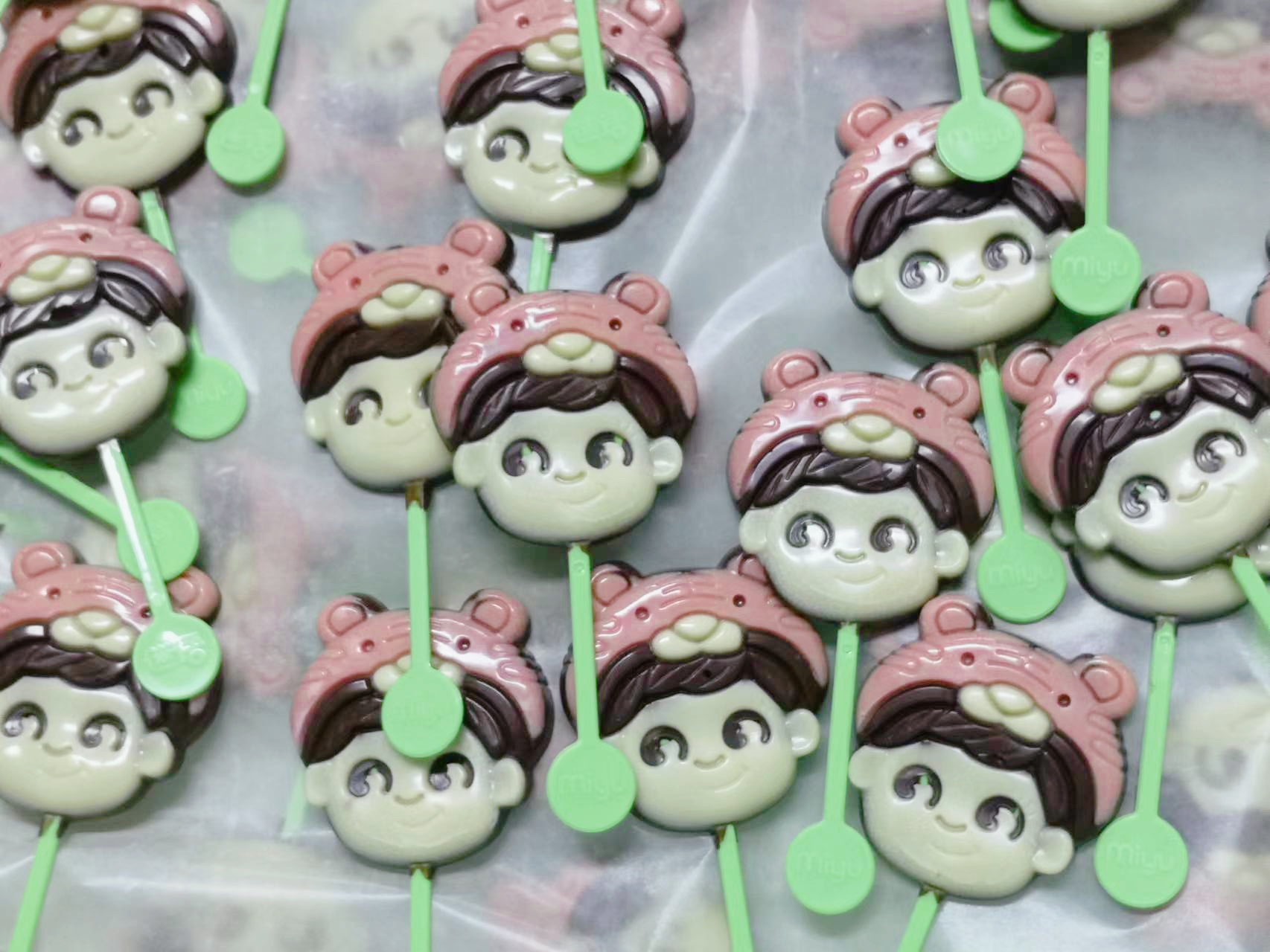 2. Mixture & 2 colors Ice cream Stick chocolate line