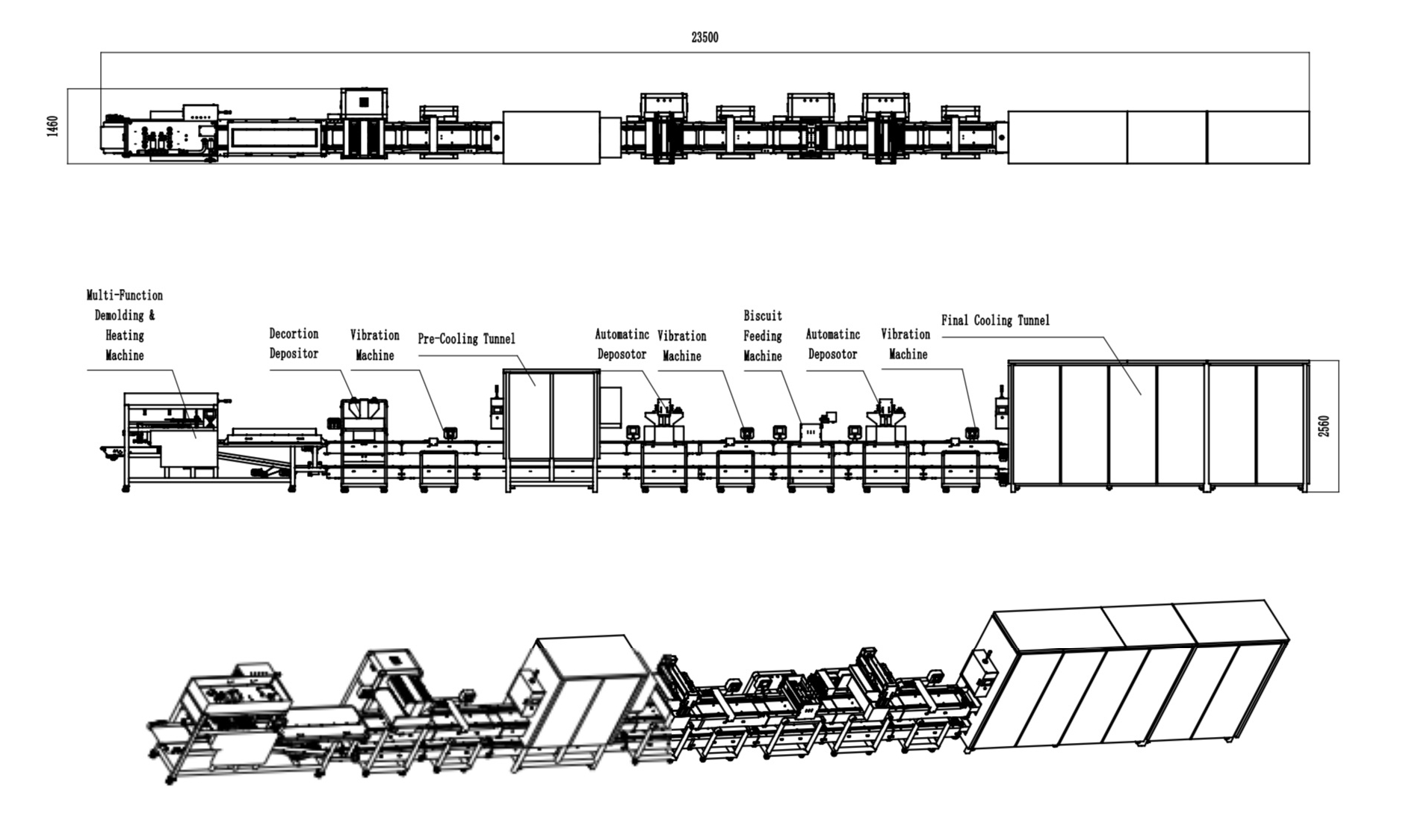BISCUIT FILLING decoration chocolate line