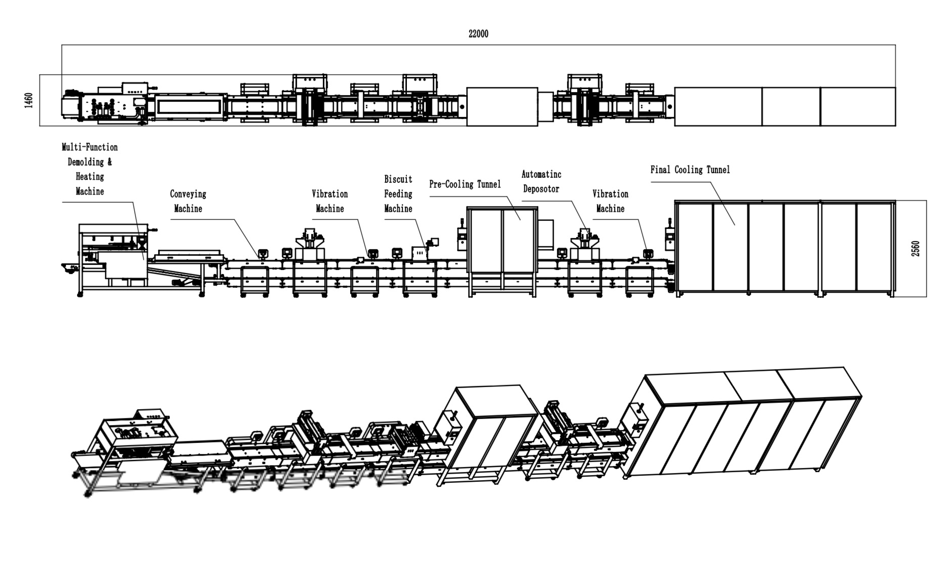 WAFER FILLING print chocolate line