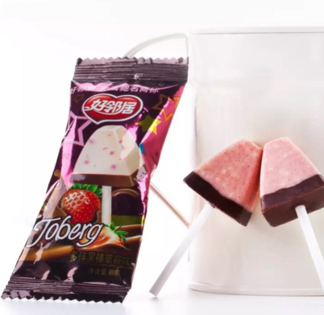 2. Mixture & 2 colors Ice cream Stick chocolate line
